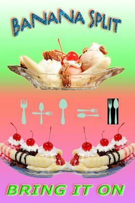 Our Seasonal Banana Split.... try us out.