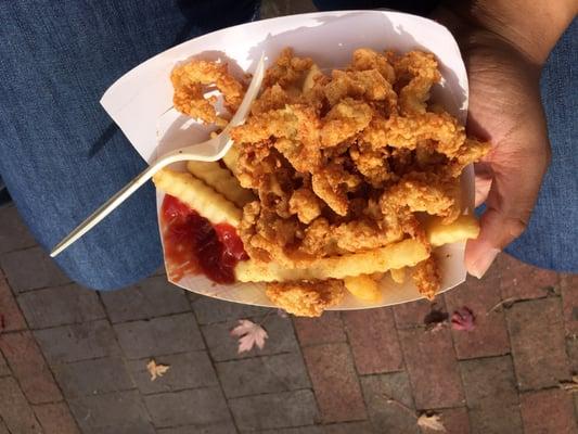 From Capitan Neill's Seafood Truck at the NC state fair: the best clam strips