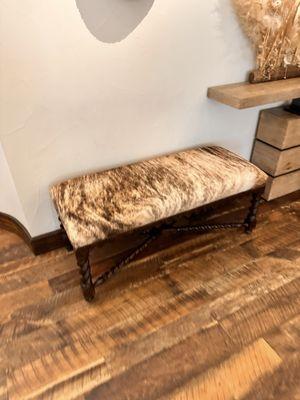 Cowhide bench