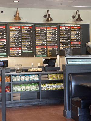 Menu board and ordering counter