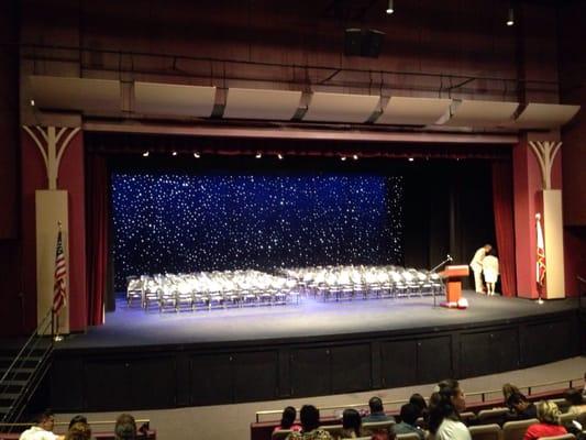 The stage of the Performing Arts Center.