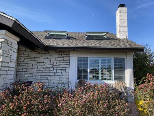 Exterior look of skylights