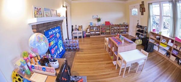 We turned the entire, light-filled main floor of their our home into Magnolia Montessori School.