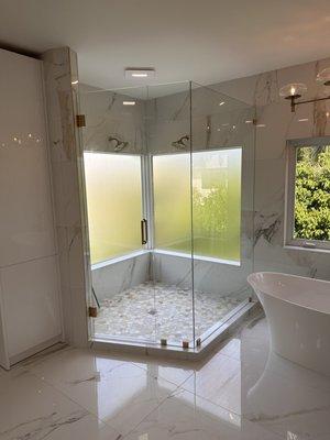 Frameless Shower Installation