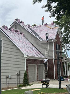 Our wonderful customer in Bridgemill went with the Owens Corning Duration shingles for their beautiful home. Call today! 770-863-8042