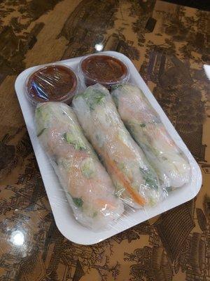 Shrimp spring rolls $7