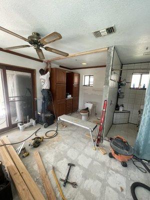 Bathroom remodel.. yikes, what a mess we have!