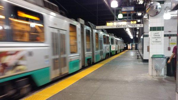 Outbound Green Line at Symphony