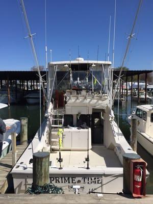 Wow. What a fishing boat! Bathroom on board too! Capt D and the deck hands are great. Best fishing charter in the Chesapeake.