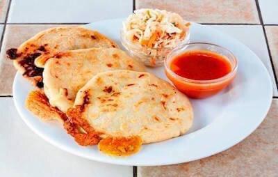 Pupusas de maíz y de arroz