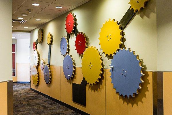 Stepping Stone School at Round Rock-Gattis School Road amazing display wall!