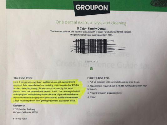 This is the Groupon voucher that shows all the rules very clearly.