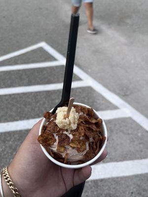 Chocolate frosted flakes milk shake ice cream