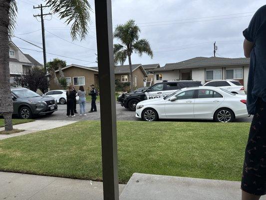 A drunk friend of one of the neighbors being arrested at 6am, after a night of loud and obnoxious drinking