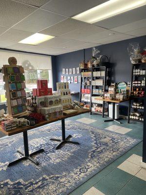 Interior of shop with other gourmet food items and accessories