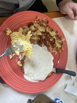 Country fried steak breakfast