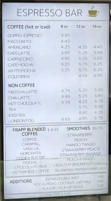 drink menu