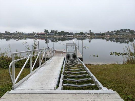 Canoe and kayak launch at Saratoga Lake Park, Cape Coral