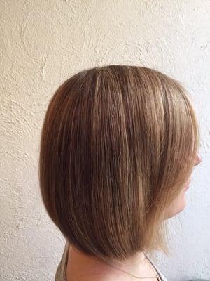 Natural golden blonde highlights for spring