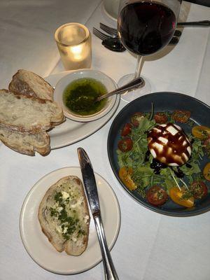 Burrata + complimentary bread