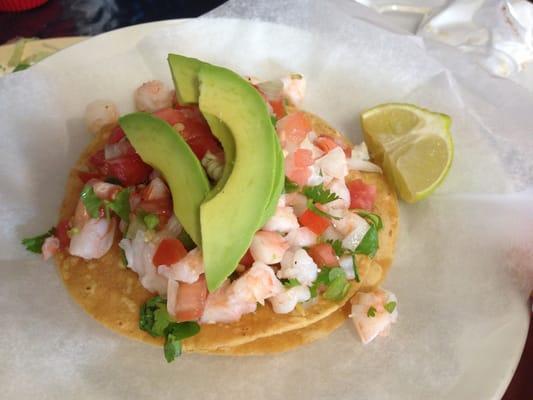 Tostada de Ceviche (camarones)