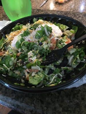 Chopped Salad with tuna! It's delicious!