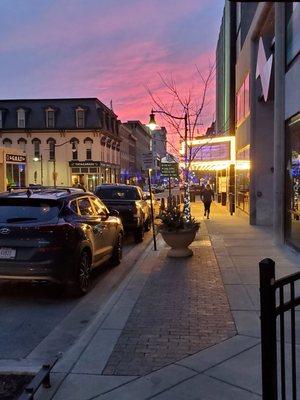 View from the outdoor seating area.