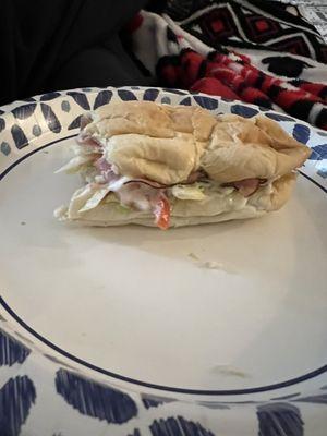 Picture of my sandwich after a few bites.