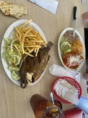 Mojarra Frita, Chile Relleno Dinner