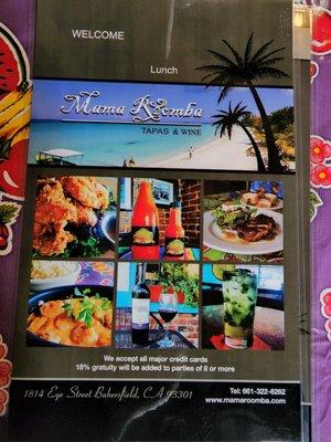 Menu cover