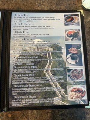 menu seafood