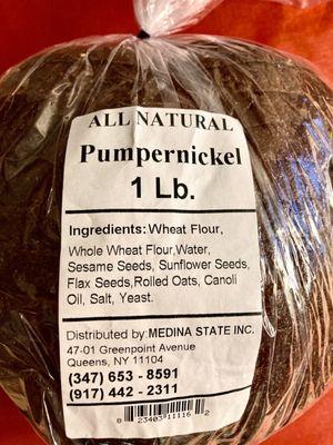 Bought Pumpernickel. Only $4.49 but it doesn't have nutritional info! 12/13/23