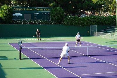 Full swing tennis action!