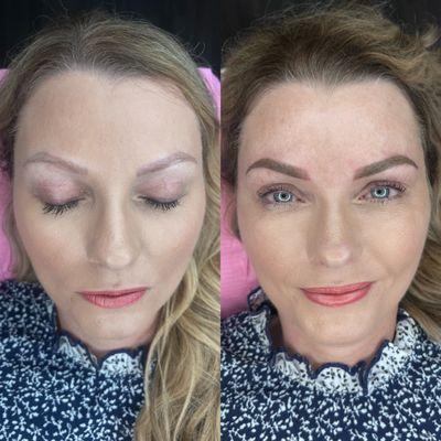 Coverup of old microblading done by someone else.