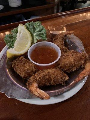 Coconut shrimp- sauce has a kick. So good!