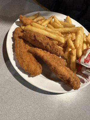 Chicken tenders and fries