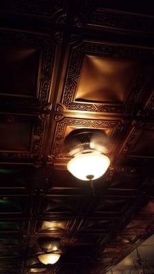 Speakeasy-esque ceiling.