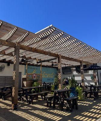 Beer Garden located behind the building