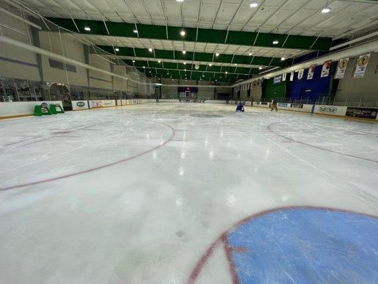 They have two rinks. The Optima Rink featured in this photo, the other rink is named Sentara.