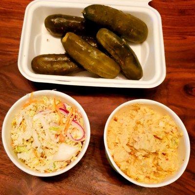 Coleslaw, Potato Salad & Pickles