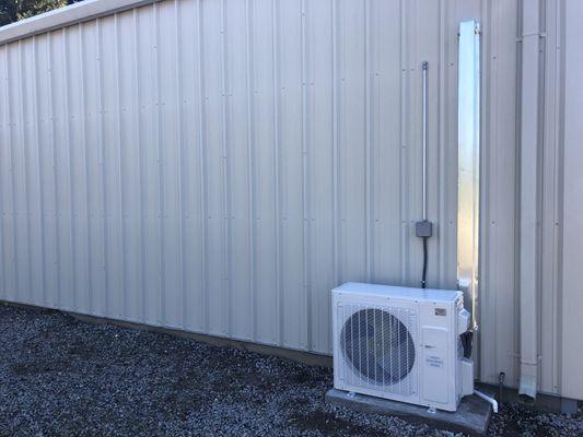 A new mini split install on commercial building