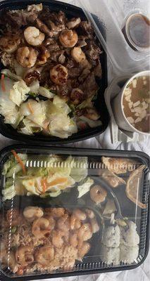 Beef and shrimp bento Shrimp bento Miso