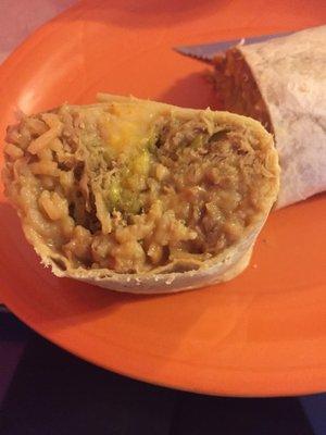 Pork verde burrito