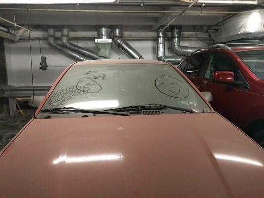 My friend's car got some unwanted attention