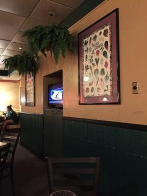 TV in dining room to enjoy.