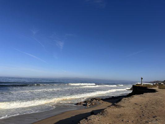 Beach behind Costco.