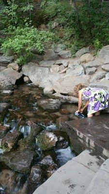 People soaking up the water!!