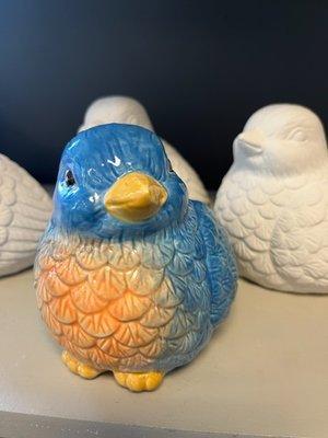 Ceramic painted bird