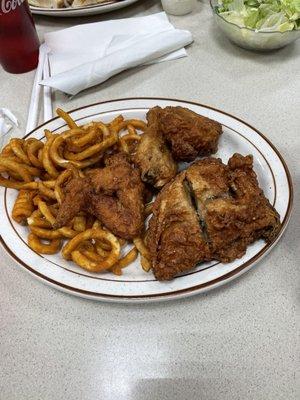 Fried Chicken Dinner with Fries