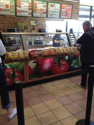 Busy lunch at Subway